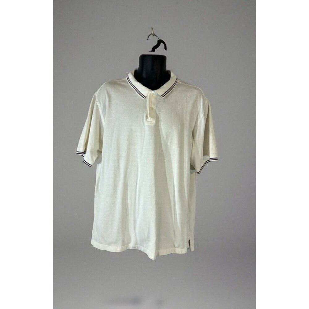 Foot Locker White Polo Shirt Men’s Size 2XL With red stripe on sleeve and collar